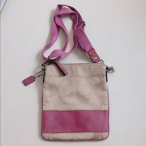 Pink Coach Cross Bag